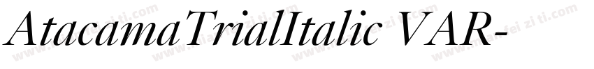 AtacamaTrialItalic VAR字体转换